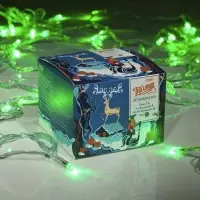 Гирлянда &laquo;Нить&raquo; 5 м, IP20, прозрачная нить, 50 LED, 8 режимов, 220 В, свечение зелёное