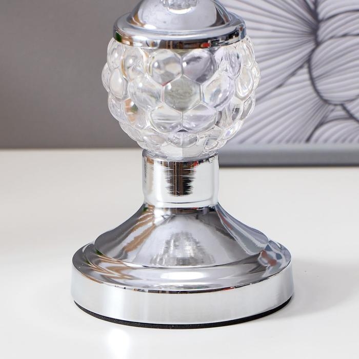 Лампа настольная "Азалия" 1х40Вт Е27 220В серебро 25х25х40 см RISALUX