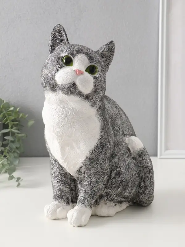 Фигурка (гипс) Кошка Серая. Высота 31,5 см, Ширина 16 см, Длина 24 см. Фигурка (гипс) Кошка Серая. Высота 31,5 см, Ширина 16 см, Длина 24 см.