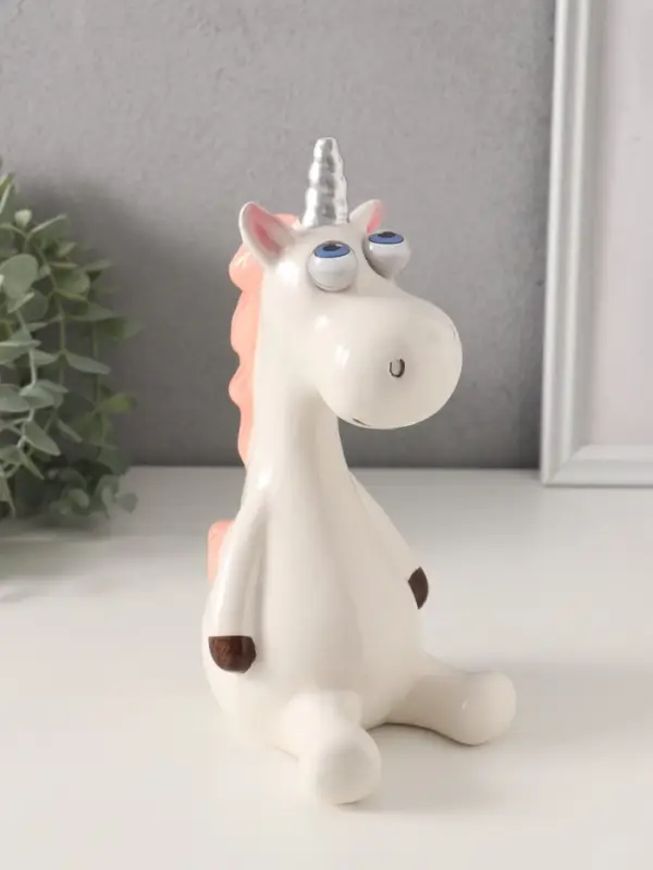 Копилка для денег &laquo;Единорожек-пучеглаз&raquo;, керамика, 9&times;10.9&times;20.3 см