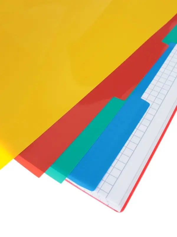 Тетрадь А4 96л кл Тетрадь А4 96л кл "PROGRESSIVE CANVAS Красная",пласт обл,греб,фигур высеч,4цв разд+лин+кар