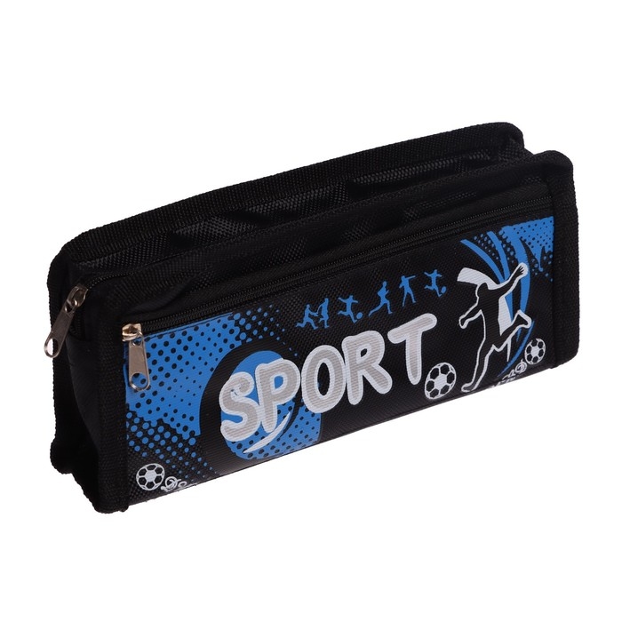 Пенал школьный на молнии 2 отделения Пенал школьный на молнии 2 отделения "Спорт", МИКС