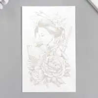 Переводная тату на тело «Гейша с мечом», 18×11 см, МИКС