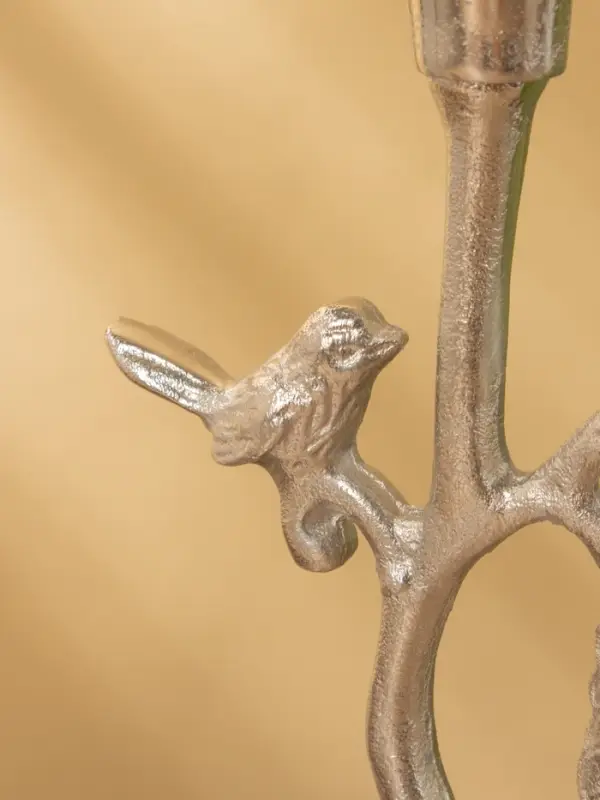 Подсвечник «Соловей на ветке», 9.5×14×29 см, алюминий Подсвечник «Соловей на ветке», 9.5×14×29 см, алюминий