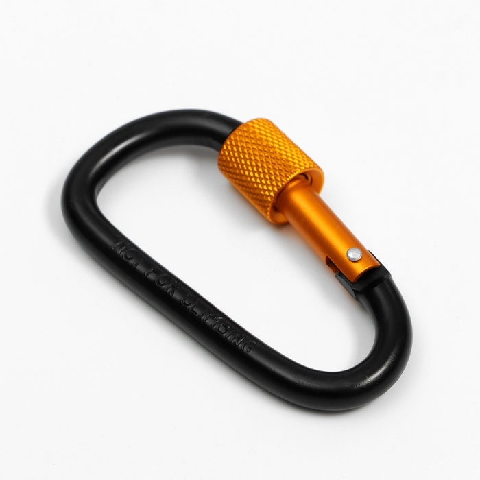 Карабин с муфтой, набор 5 шт, грузоподъемность - 100 кг, 8 см