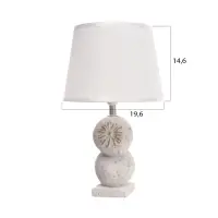 Лампа настольная RISALUX &laquo;Ника&raquo;, 40 Вт, Е14, белая, 20&times;20&times;34 см