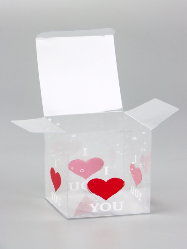 Складная коробка из PVC I love you, 7 х 7 х 7 см 5шт Складная коробка из PVC I love you, 7 х 7 х 7 см 5шт