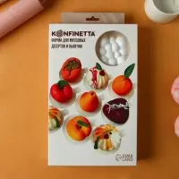 Форма для выпечки и муссовых десертов KONFINETTA &laquo;Облако&raquo;, силикон, 30&times;18.8&times;3.5 см, 6 ячеек (7.4&times;7.4 см), белая