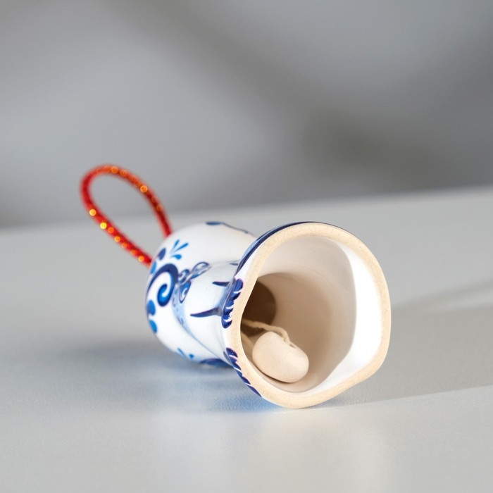 Сувенирный колокольчик  Сувенирный колокольчик "Котёнок"  № 2, гжель , 6 см