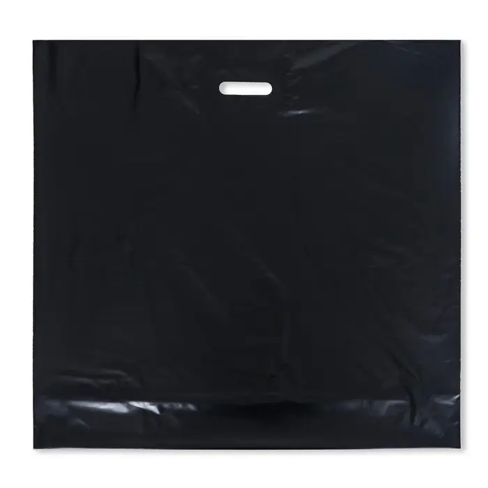 Пакет полиэтиленовый с вырубной ручкой, 64×60+8 60 мкм Черный