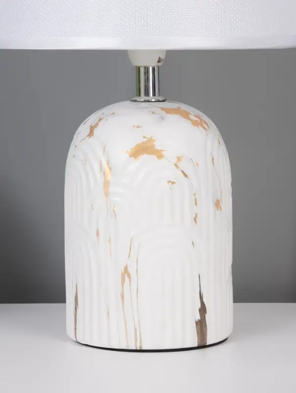 Лампа настольная &laquo;Глим&raquo; E14, 1х40Вт, белый/золотой, RISALUX