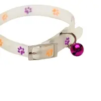 Ошейник, светящийся в темноте, "Яркие следы" (люминесцентный), 30 х 1 см, фиолетово-жёлтый Ошейник, светящийся в темноте, "Яркие следы" (люминесцентный), 30 х 1 см, фиолетово-жёлтый