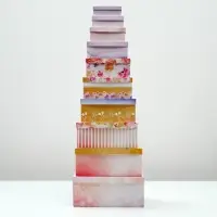 Набор подарочных коробок 10 в 1 &laquo;Цветы&raquo;, 30.5&times;20&times;13 - 12&times;6.5&times;4 см