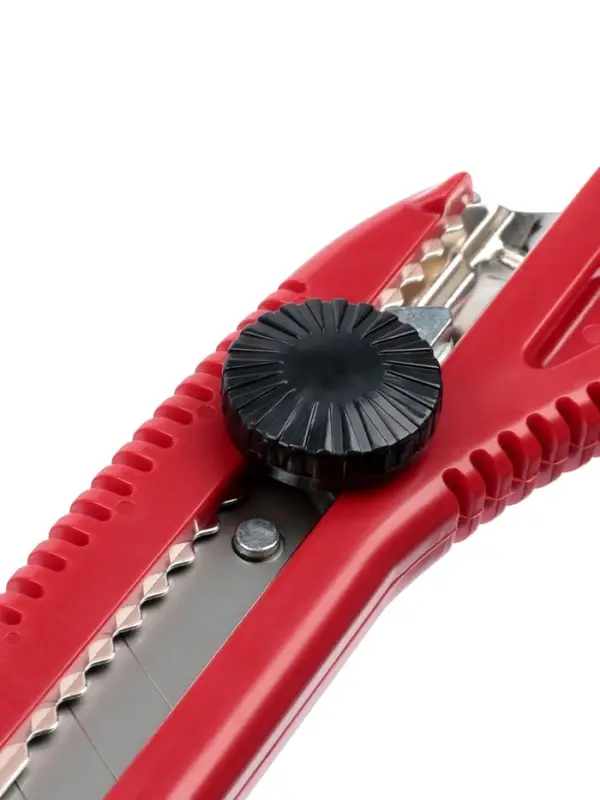 Нож канцелярский 18 мм, пластиковый, с роликовым фиксатором, TOP