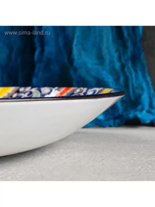 Ляган узбекский Риштанская Керамика &laquo;Жар-птица&raquo;, d=42 см, МИКС