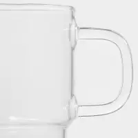 Кружка Magistro &laquo;Боттом&raquo;, 450 мл, 9.5&times;8 см штабелируемая, боросиликатное стекло, прозрачная