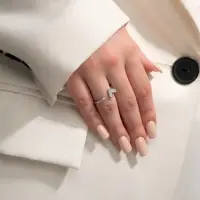 Кольцо &laquo;Сердце&raquo;, мультяшное, белое в серебре, безразмерное