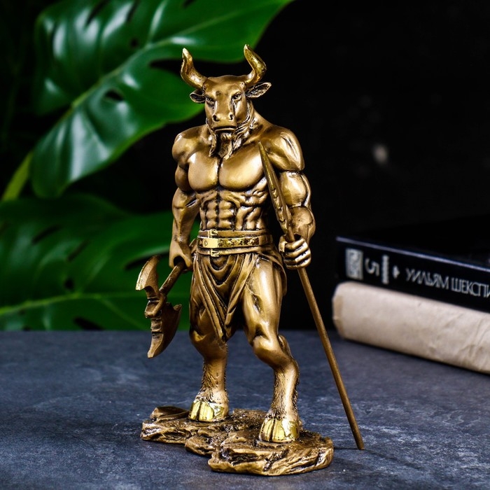 Фигура  Фигура "Минотавр" золото, 13,5х9х23см