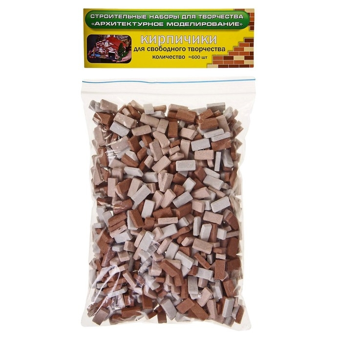 Конструктор из кирпичиков «Для свободного творчества», коричневый, 600 деталей Конструктор из кирпичиков «Для свободного творчества», коричневый, 600 деталей