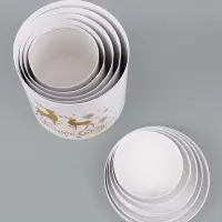 Коробки подарочные новогодние набор 5 в 1 &laquo;С Новым годом&raquo;, 23&times;23- 15&times;15 см