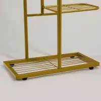 Подставка для цветов Greengo, 7 полок, 43&times;22&times;126 см, напольная, металл, цвет золотой