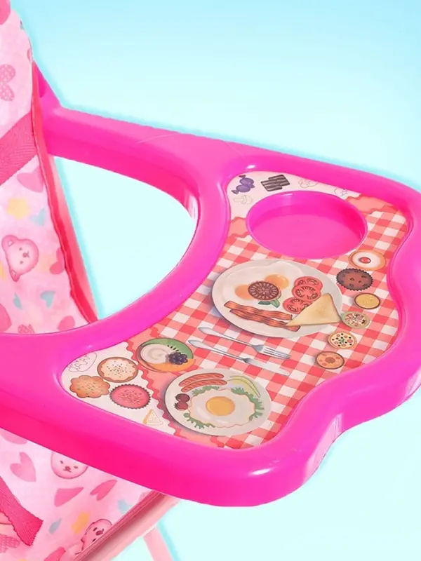 Стульчик для кормления кукол, складной механизм, металлический каркас