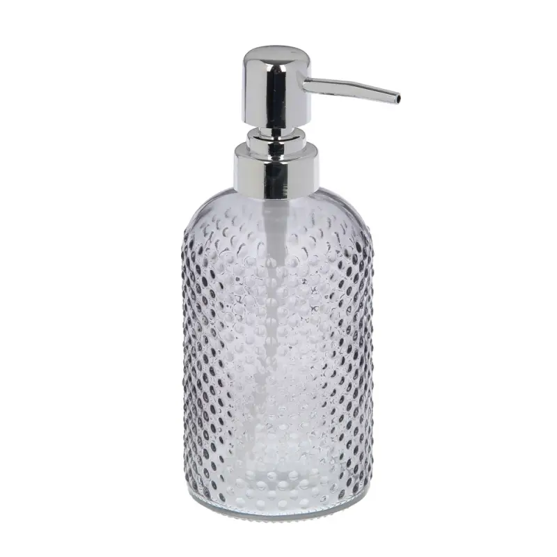 Диспенсер для жидкого мыла тм VETTA Асти, 350мл, стекло + АБС, 7,5x7,5x18,5см