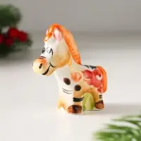 Сувенир Лошарик, 6х6х2см, гжель, цвет