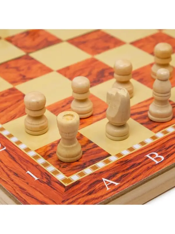 Настольная игра 3 в 1, набор: шахматы, шашки, нарды, 34&times;34 см