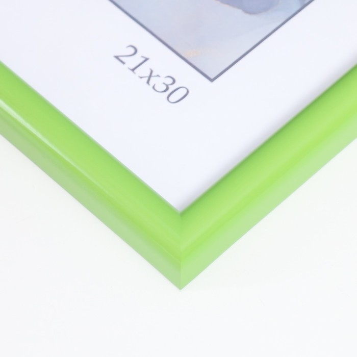 Фоторамка пластик Фоторамка пластик "Радуга" 21х30 см, салатовый