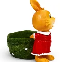 Фигурное кашпо 13 х 10 х 15см  "Зайка с мешком"