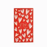Пакет подарочный без ручек With love,10×19.5×7 см