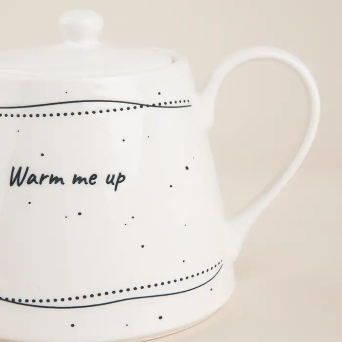 Заварочный чайник SL Home &laquo;Милый дом&raquo;, 900 мл, 21&times;13.8&times;13.5 см, фарфор, белый