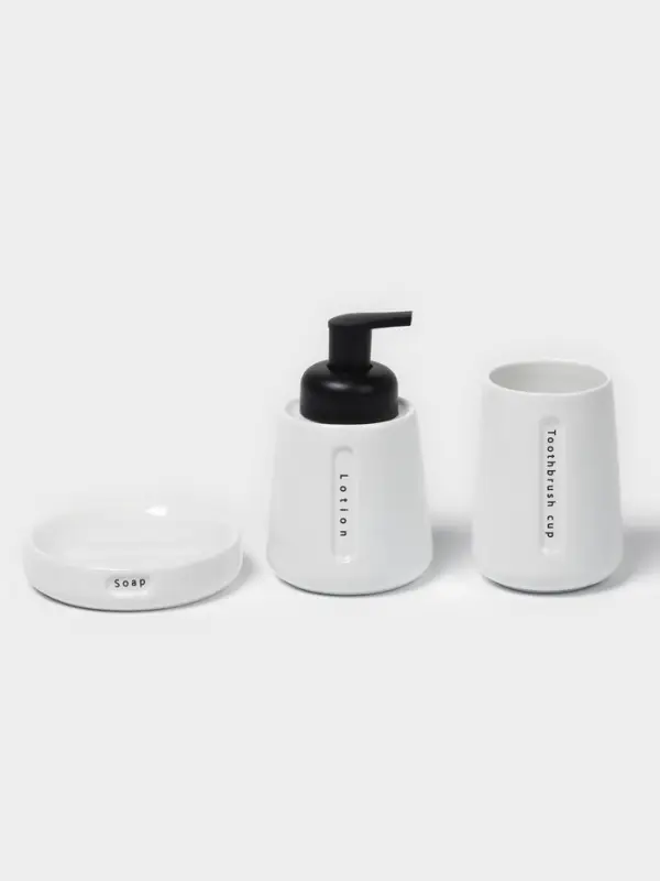 Набор для ванной SAVANNA &laquo;Мини&raquo;, 3 предмета, пенный дозатор для жидкого мыла, стакан, мыльница