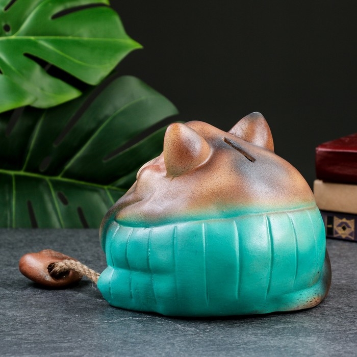 Копилка Копилка "Рыжий кот с колбасой" 17см