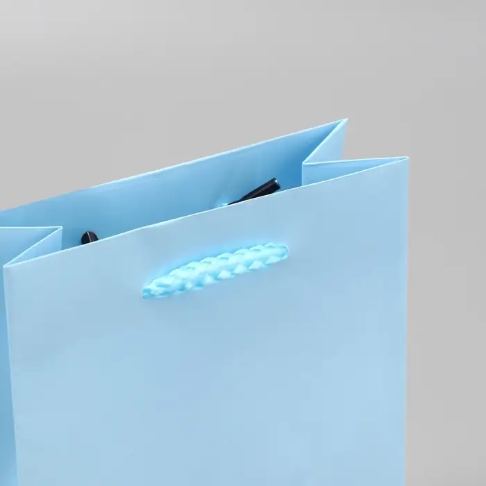 Пакет подарочный ламинированный, упаковка, «Голубой», S 12 х 15 х 5.5 см