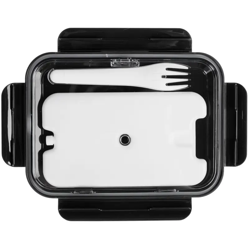 Ланчбокс Cibus с аккумулятором холода, белый с черным Ланчбокс Cibus с аккумулятором холода, белый с черным