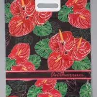 Пакет "Антуриум , полиэтиленовый с вырубной ручкой 38х47 см, 60 мкм