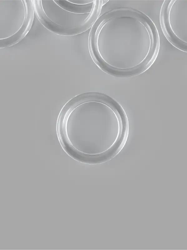 Кольцо для бретелей, пластиковое, 10 мм, 100 шт., прозрачное