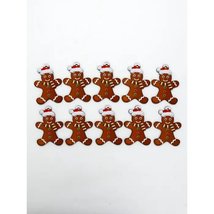 Подвеска новогодняя деревянная &laquo;Печенька&raquo;, набор 10 шт.