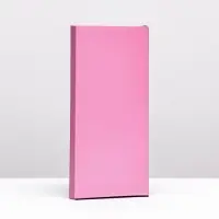 Подарочная коробка под плитку шоколада, с окном, розовая, 17×8×1.4 см