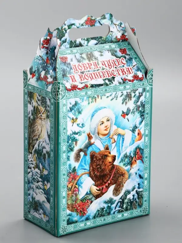 Подарочная новогодняя коробка «Зимняя сказка», для сладких подарков, 17.8×10×32.5 см Подарочная новогодняя коробка «Зимняя сказка», для сладких подарков, 17.8×10×32.5 см