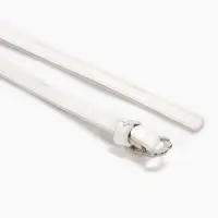 Ремень женский, узкий, 1.4&times;105 см, металлическая пряжка, белый