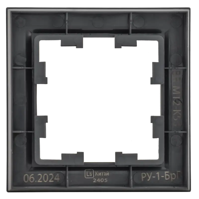 BRITE Рамка 1 пост РУ-1-БрГ графит