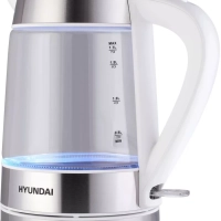 Чайник HYK-G3606 1.7л. 2200Вт белый прозрачный