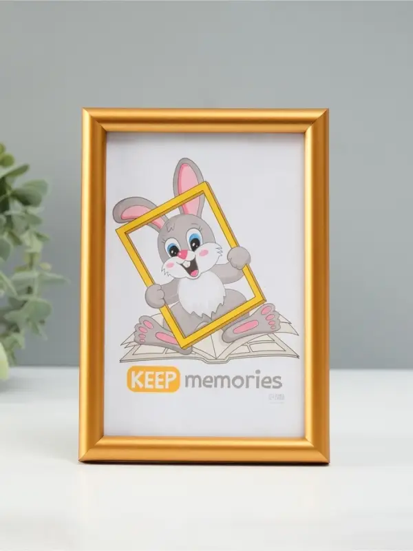 Фоторамка для фото 10&times;15 см Keep memories &laquo;Радуга&raquo;, пластик, золото матовое, (пластиковый экран)