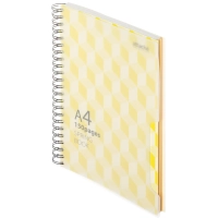 Бизнес-тетрадь А4,150л,кл,плас.спир.Attache Selection SPRING BOOK жел 84232
