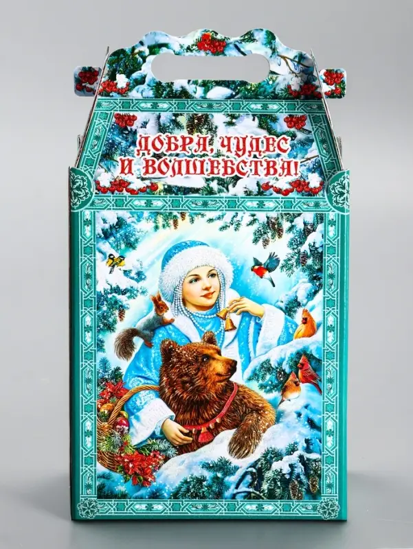 Подарочная новогодняя коробка &laquo;Зимняя сказка&raquo;, для сладких подарков, 17.8&times;10&times;32.5 см