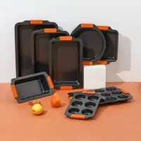 Противень для выпечки Magistro French Bakery, 47&times;30&times;5 см, антипригарное покрытие, чёрный