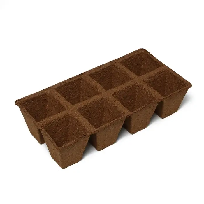Кассета для рассады, 30&times;15&times;8 см, 8 ячеек по 150 мл, торф, 6&times;6 см